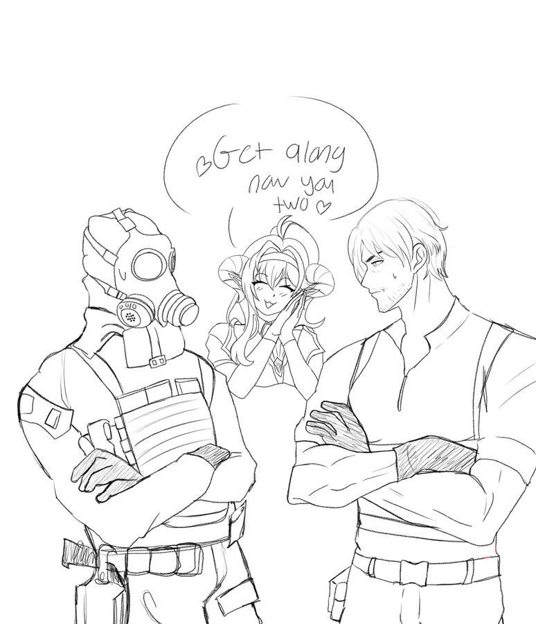 Hunk, Leon and Regina by Bagustreams Hunk, Leon and Regina by Bagustreams