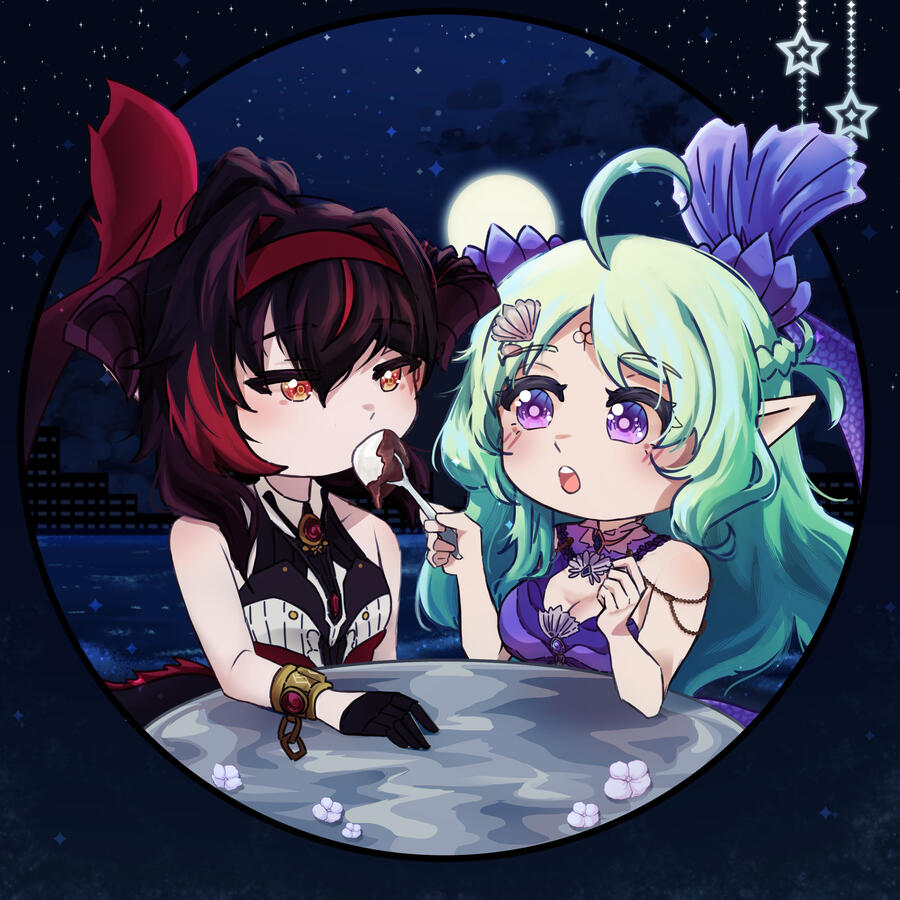 Regina Kardinal and Nanami Eiko Art by KawaiiHinari Regina Kardinal and Nanami Eiko Art by KawaiiHinari