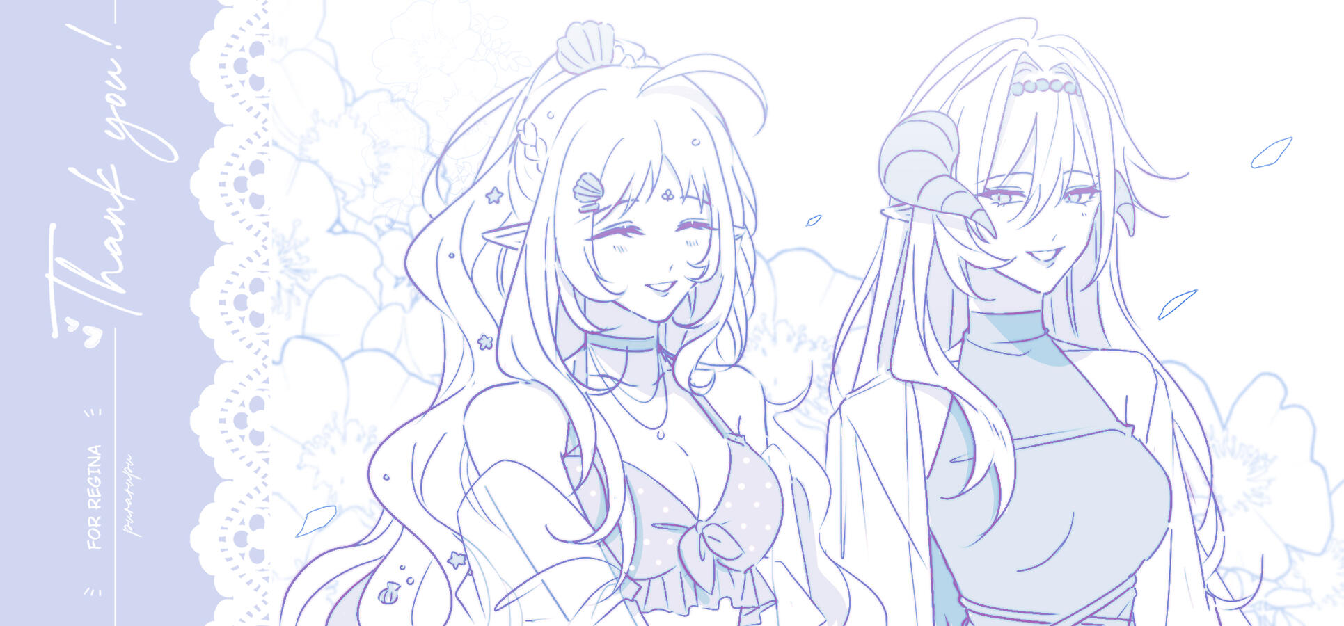 Regina Kardinal and Nanami Eiko Bonus Art by Purarupu Regina Kardinal and Nanami Eiko Bonus Art by Purarupu